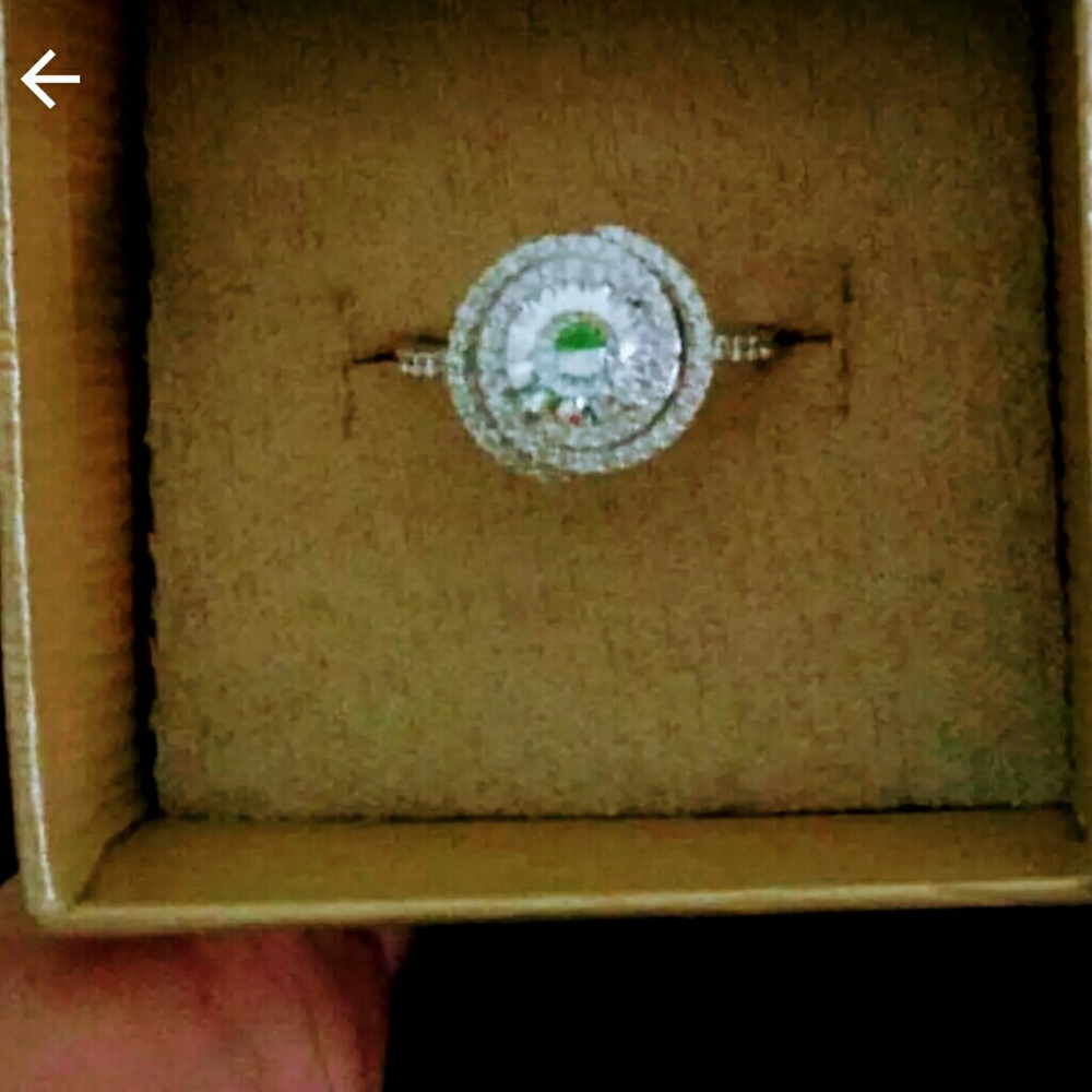 Sterling Silver Rhodium Plated Ring